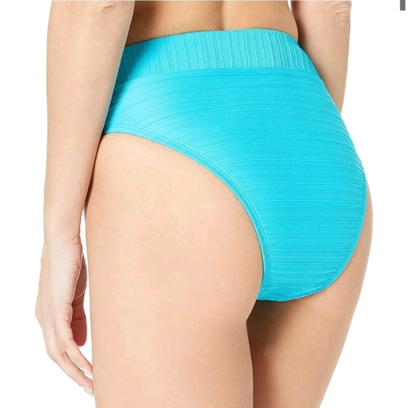 BCBGeneration Women's High Waist Hipster, Aqua//Feel the Rhythm, Size Large - Picture 3 of 7